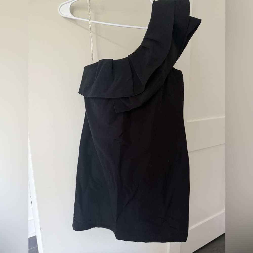 Lilly Pulitzer Black Asymmetrical Ruffled Cocktail Dress